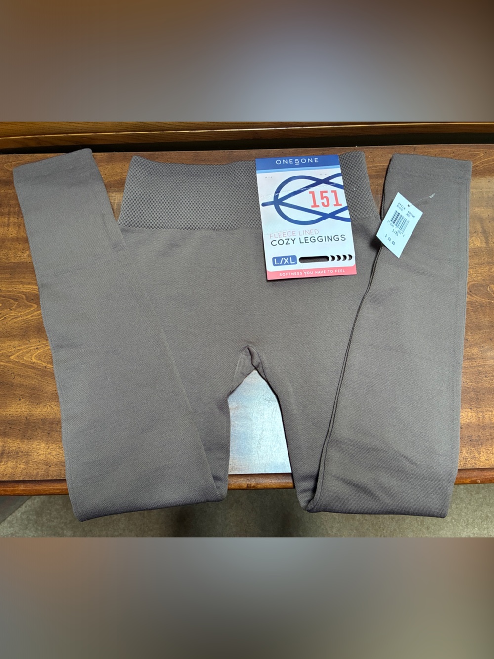 Cozy Fleece-Lined Leggings in Mushroom